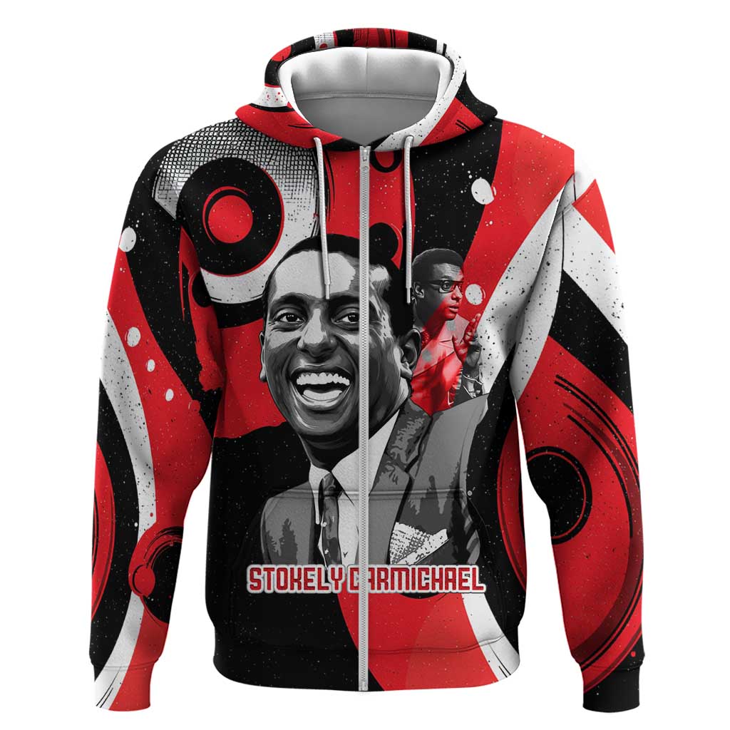 Stokely Carmichael Hoodie Abstract Design Black Power Text Civil Rights Activist - Wonder Print Shop