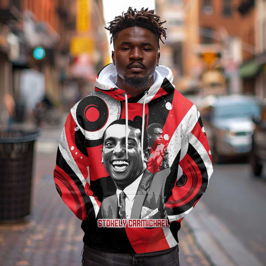 Stokely Carmichael Hoodie Abstract Design Black Power Text Civil Rights Activist - Wonder Print Shop