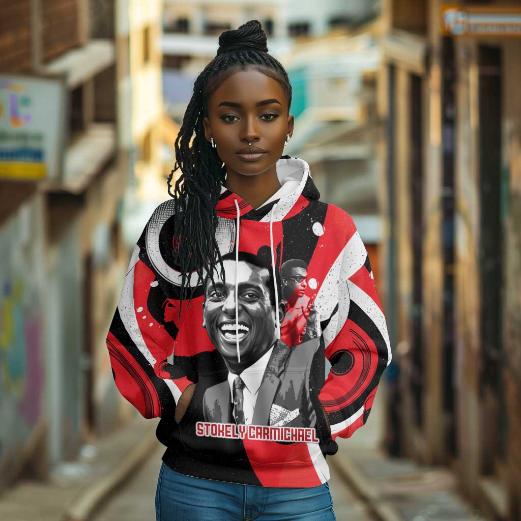 Stokely Carmichael Hoodie Abstract Design Black Power Text Civil Rights Activist - Wonder Print Shop