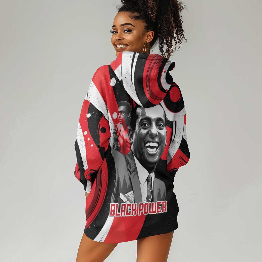 Stokely Carmichael Hoodie Dress Abstract Design Black Power Text Civil Rights Activist - Wonder Print Shop