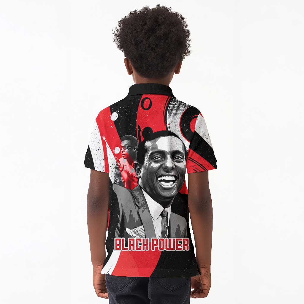 Stokely Carmichael Kid Polo Shirt Abstract Design Black Power Text Civil Rights Activist - Wonder Print Shop