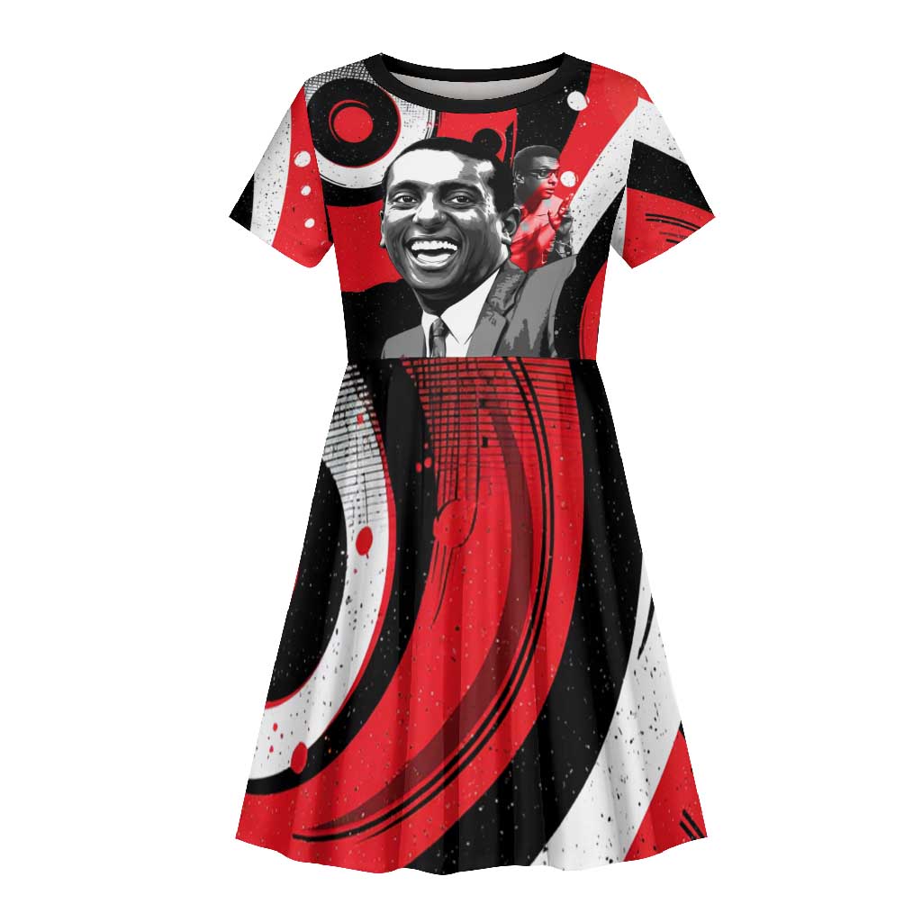 Stokely Carmichael Kid Short Sleeve Dress Abstract Design Black Power Text Civil Rights Activist - Wonder Print Shop