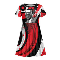 Stokely Carmichael Kid Short Sleeve Dress Abstract Design Black Power Text Civil Rights Activist - Wonder Print Shop