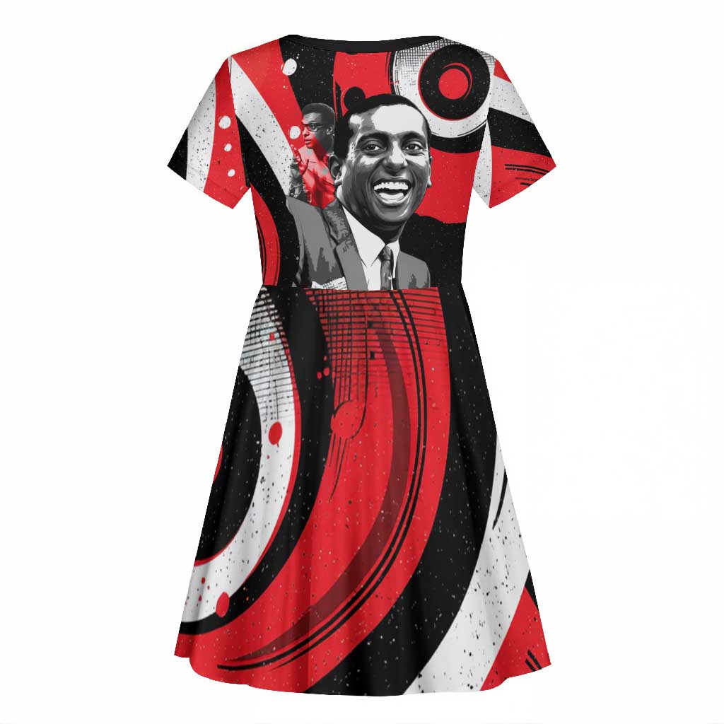 Stokely Carmichael Kid Short Sleeve Dress Abstract Design Black Power Text Civil Rights Activist - Wonder Print Shop