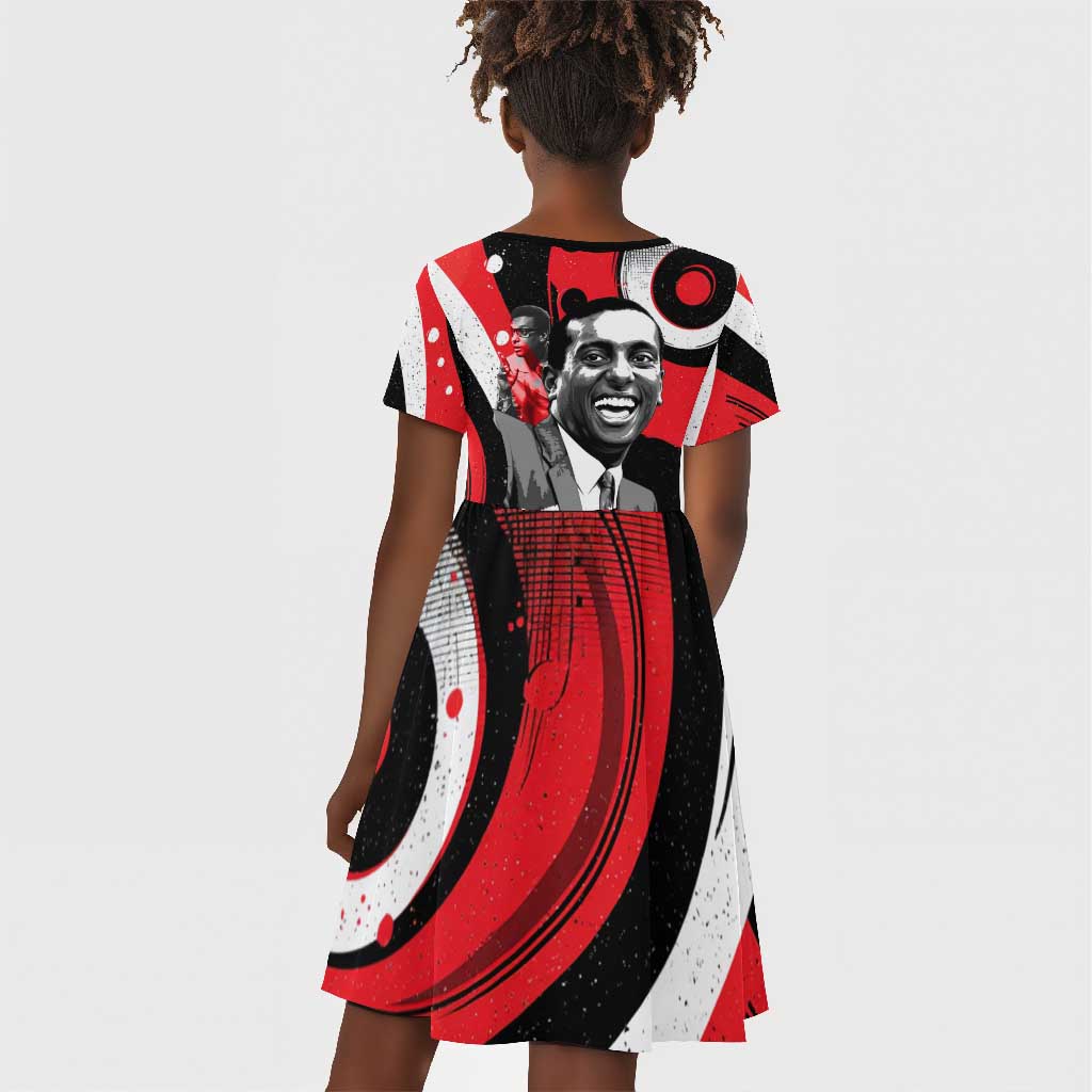 Stokely Carmichael Kid Short Sleeve Dress Abstract Design Black Power Text Civil Rights Activist - Wonder Print Shop