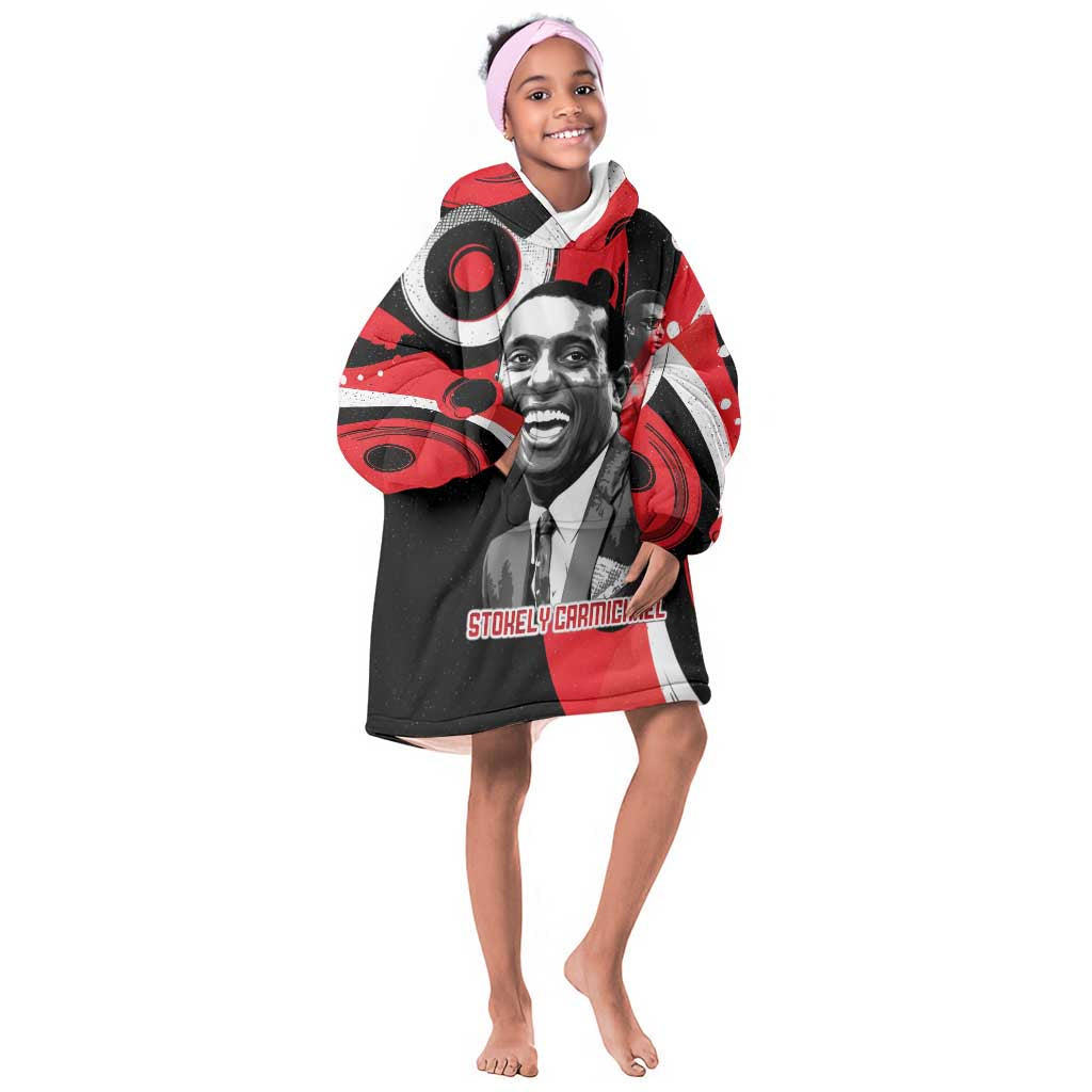 Stokely Carmichael Kid Wearable Blanket Hoodie Abstract Design Black Power Text Civil Rights Activist - Wonder Print Shop