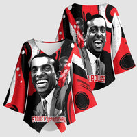 Stokely Carmichael Kimono Sleeve Blouse Abstract Design Black Power Text Civil Rights Activist - Wonder Print Shop
