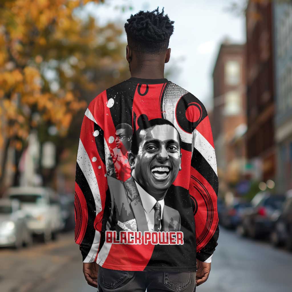 Stokely Carmichael Long Sleeve Shirt Abstract Design Black Power Text Civil Rights Activist - Wonder Print Shop