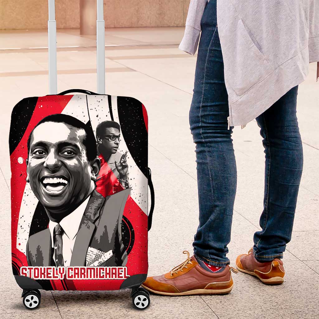 Stokely Carmichael Luggage Cover Abstract Design Black Power Text Civil Rights Activist - Wonder Print Shop