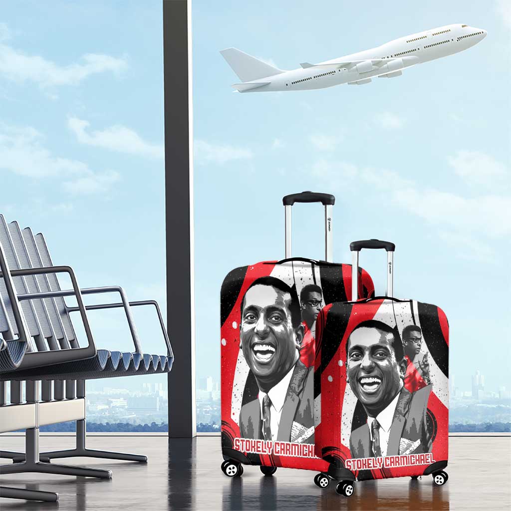 Stokely Carmichael Luggage Cover Abstract Design Black Power Text Civil Rights Activist - Wonder Print Shop
