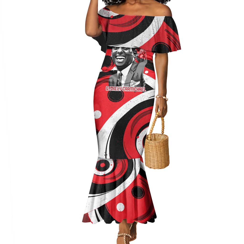 Stokely Carmichael Mermaid Dress Abstract Design Black Power Text Civil Rights Activist - Wonder Print Shop