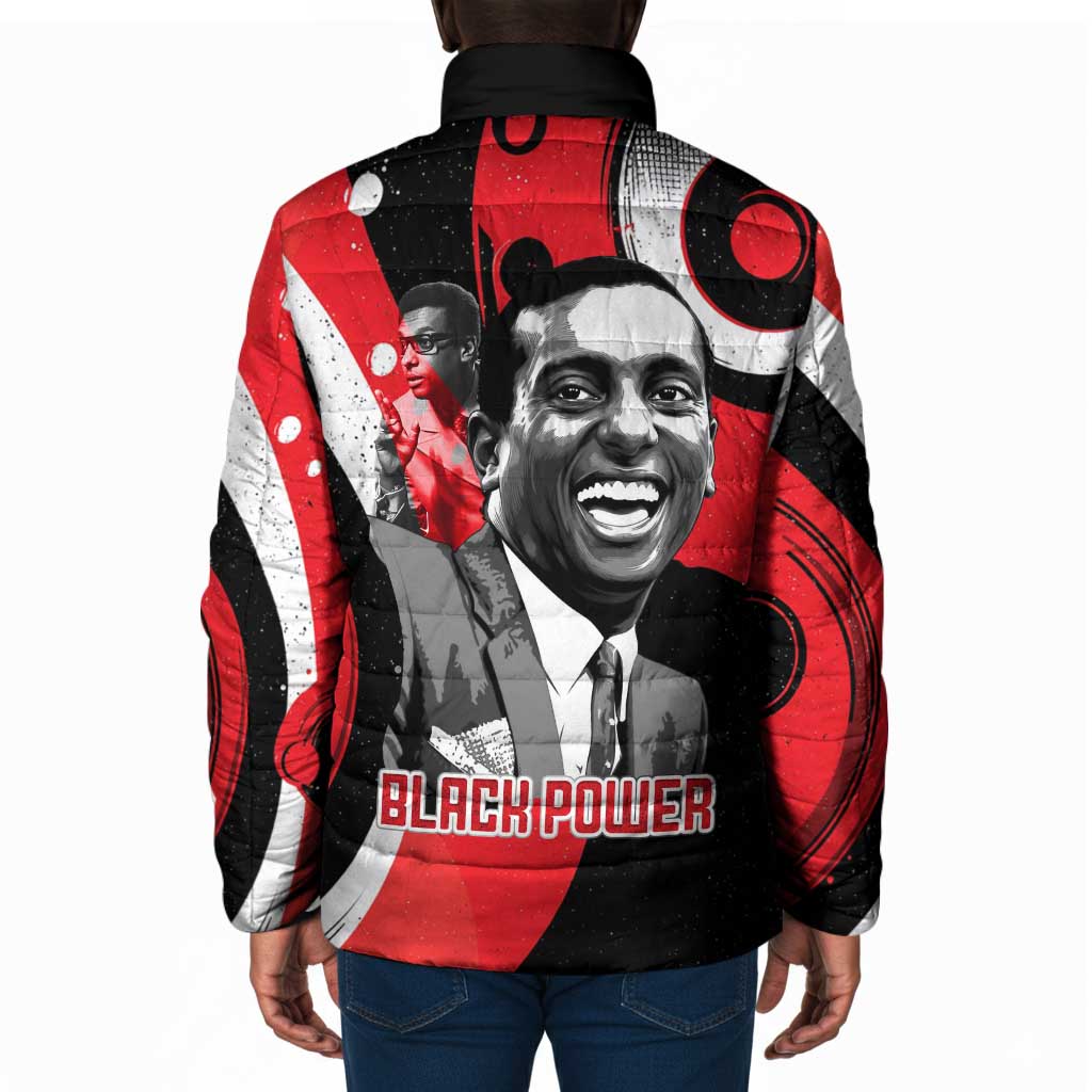 Stokely Carmichael Padded Jacket Abstract Design Black Power Text Civil Rights Activist - Wonder Print Shop