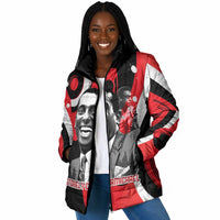 Stokely Carmichael Padded Jacket Abstract Design Black Power Text Civil Rights Activist - Wonder Print Shop