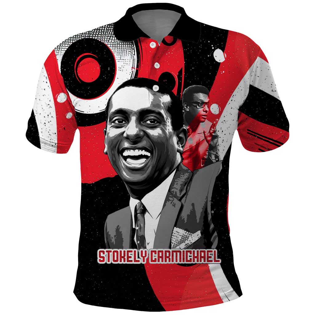 Stokely Carmichael Polo Shirt Abstract Design Black Power Text Civil Rights Activist - Wonder Print Shop