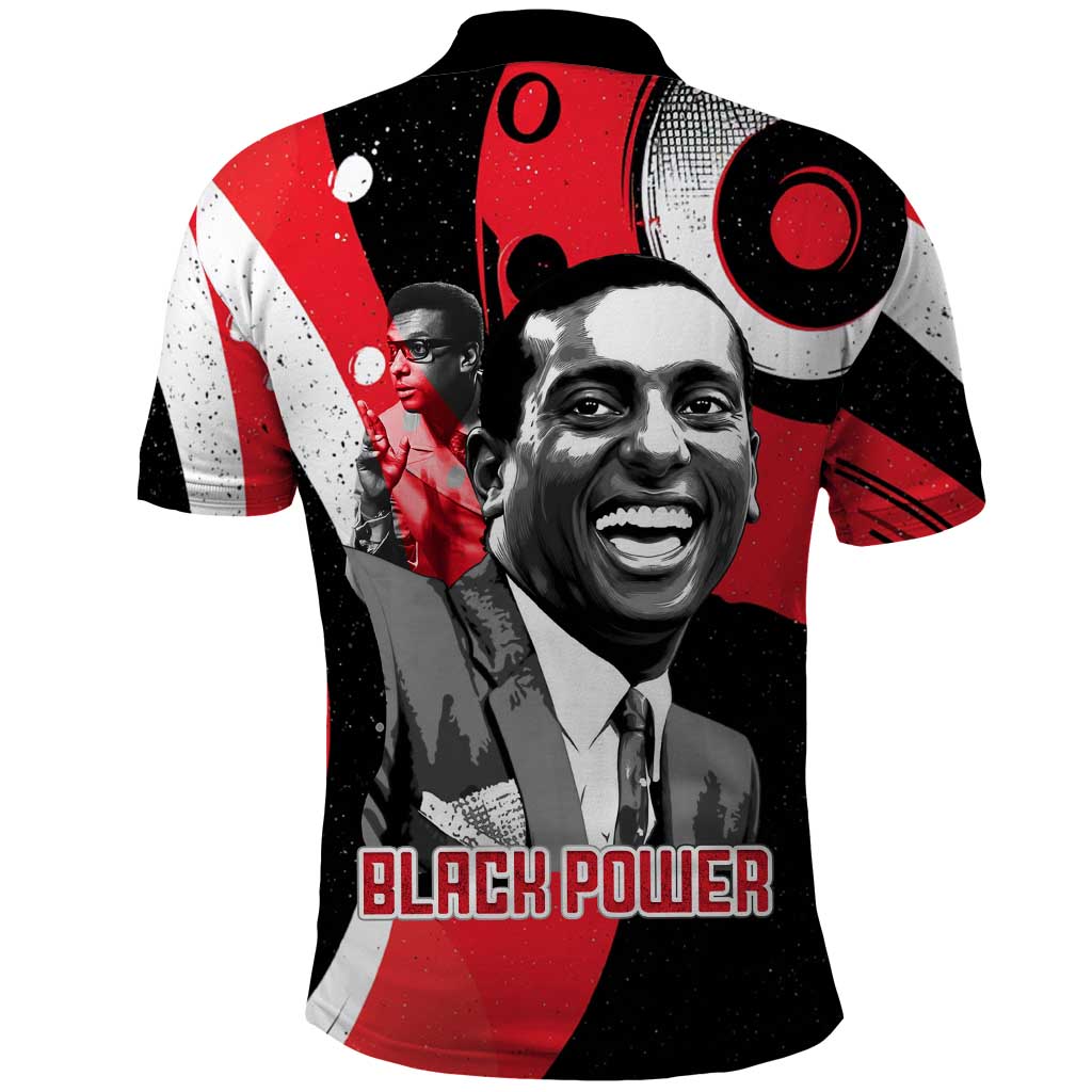 Stokely Carmichael Polo Shirt Abstract Design Black Power Text Civil Rights Activist - Wonder Print Shop
