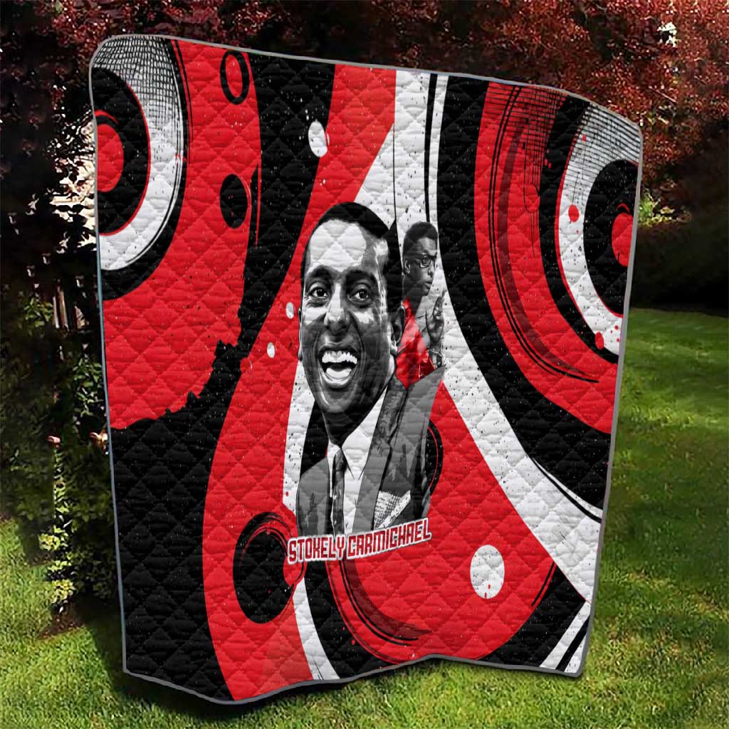 Stokely Carmichael Quilt Abstract Design Black Power Text Civil Rights Activist - Wonder Print Shop