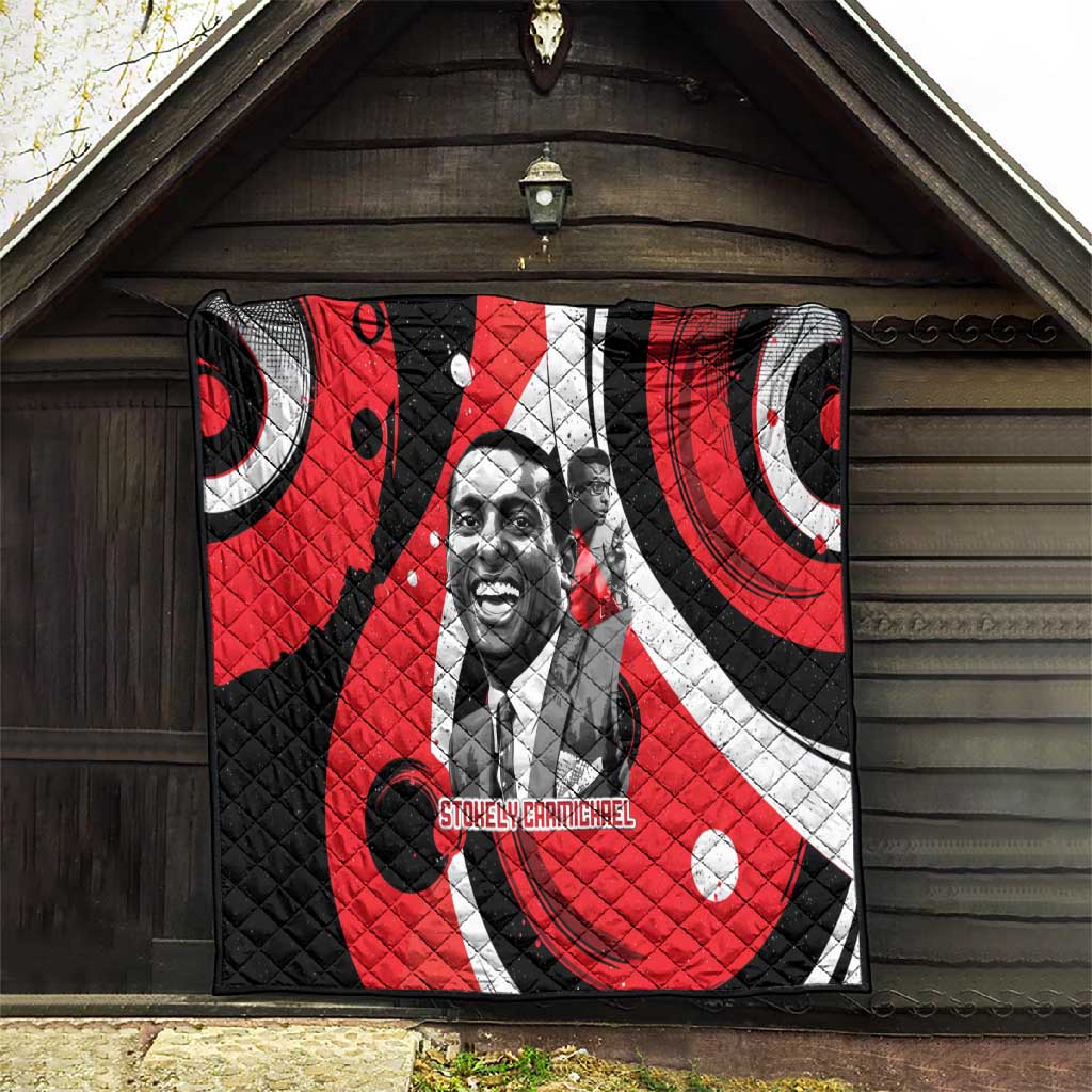 Stokely Carmichael Quilt Abstract Design Black Power Text Civil Rights Activist - Wonder Print Shop