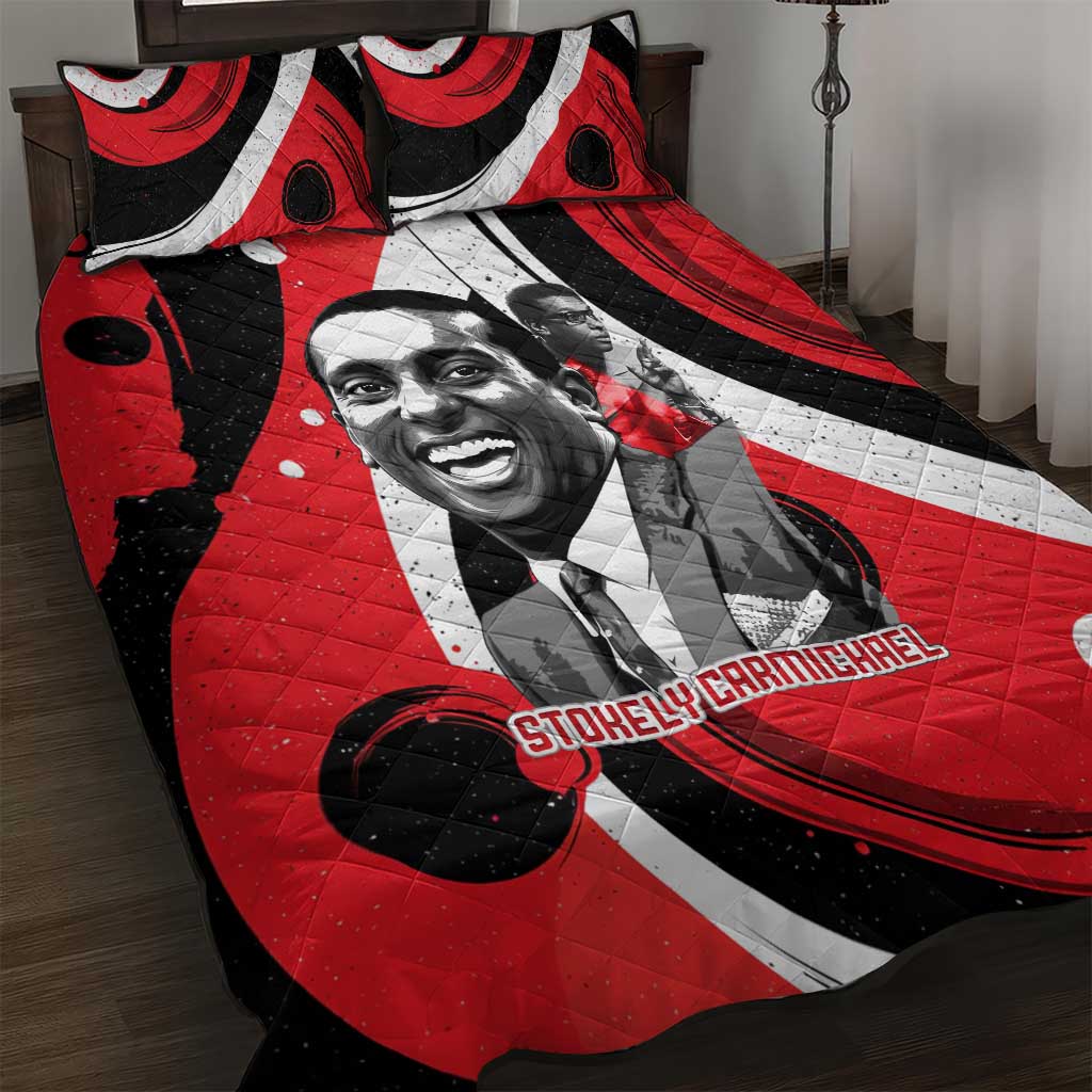 Stokely Carmichael Quilt Bed Set Abstract Design Black Power Text Civil Rights Activist - Wonder Print Shop