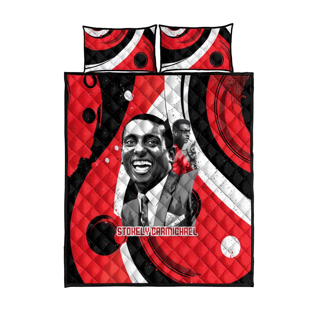 Stokely Carmichael Quilt Bed Set Abstract Design Black Power Text Civil Rights Activist - Wonder Print Shop