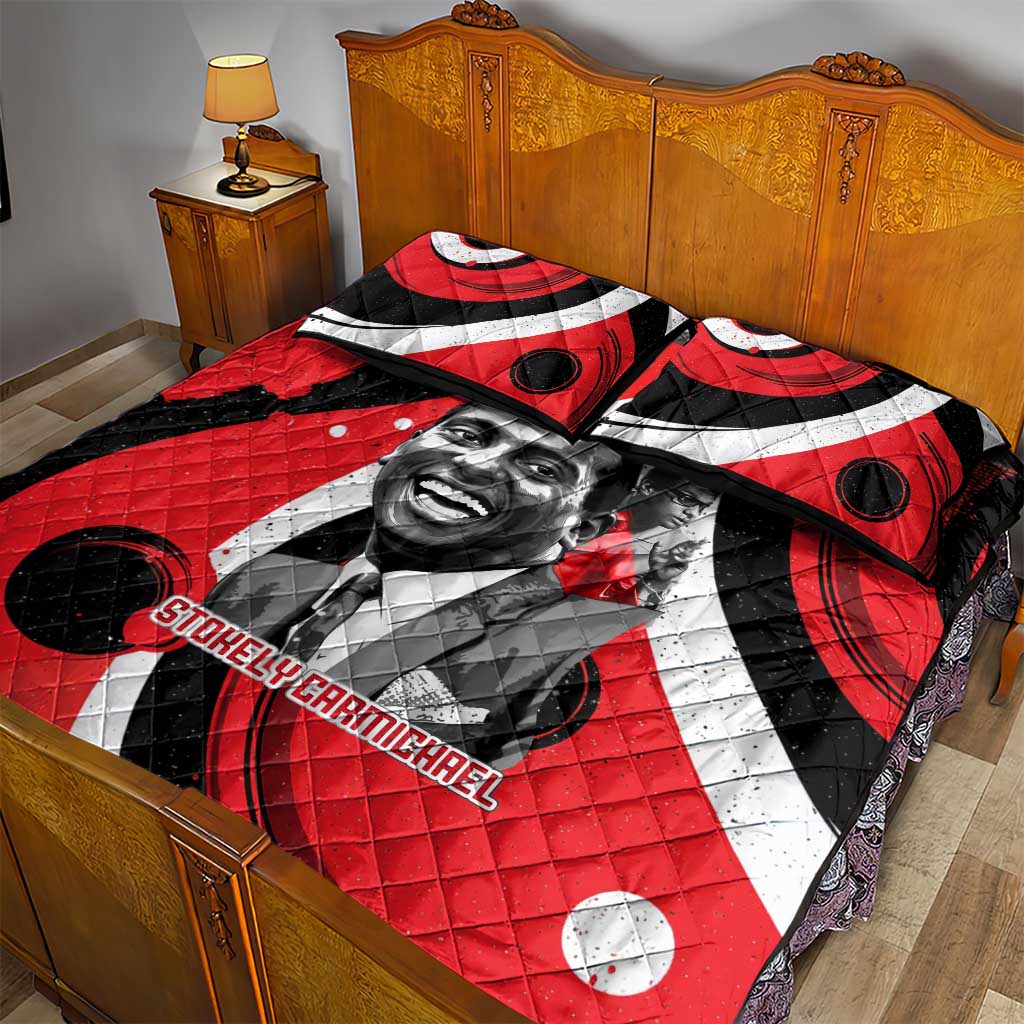 Stokely Carmichael Quilt Bed Set Abstract Design Black Power Text Civil Rights Activist - Wonder Print Shop