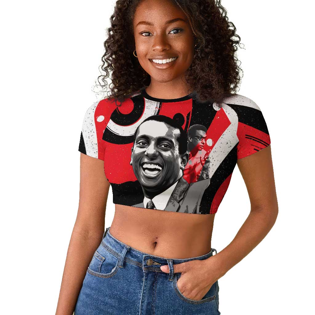 Stokely Carmichael Raglan Cropped T shirt Abstract Design Black Power Text Civil Rights Activist - Wonder Print Shop