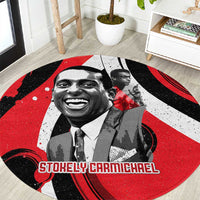 Stokely Carmichael Round Carpet Abstract Design Black Power Text Civil Rights Activist - Wonder Print Shop