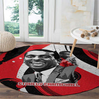 Stokely Carmichael Round Carpet Abstract Design Black Power Text Civil Rights Activist - Wonder Print Shop