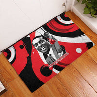 Stokely Carmichael Rubber Doormat Abstract Design Black Power Text Civil Rights Activist - Wonder Print Shop