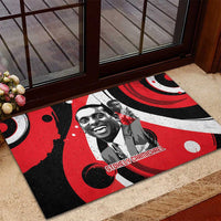 Stokely Carmichael Rubber Doormat Abstract Design Black Power Text Civil Rights Activist - Wonder Print Shop