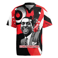Stokely Carmichael Rugby Jersey Abstract Design Black Power Text Civil Rights Activist - Wonder Print Shop