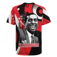 Stokely Carmichael Rugby Jersey Abstract Design Black Power Text Civil Rights Activist - Wonder Print Shop