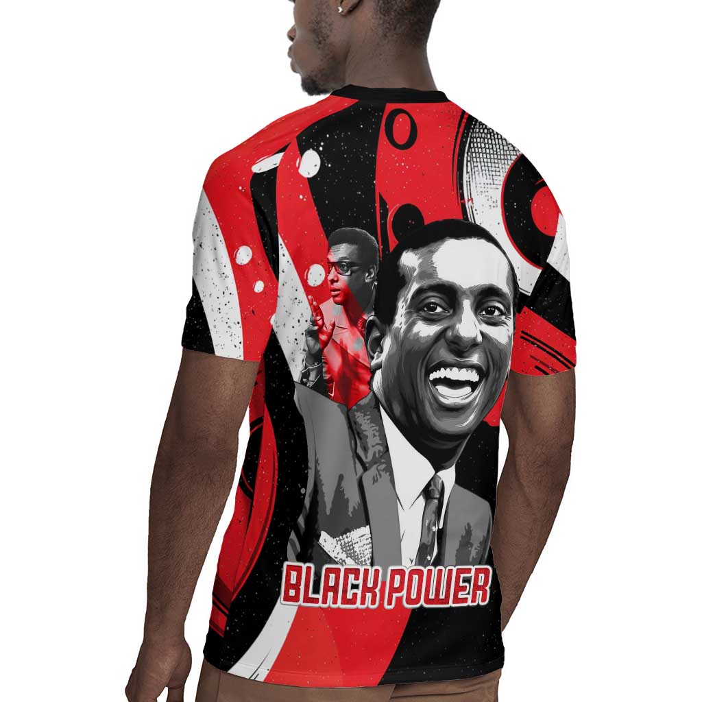 Stokely Carmichael Rugby Jersey Abstract Design Black Power Text Civil Rights Activist - Wonder Print Shop