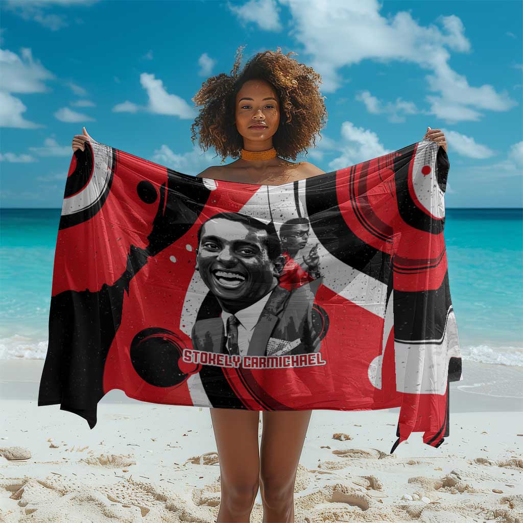 Stokely Carmichael Sarong Abstract Design Black Power Text Civil Rights Activist - Wonder Print Shop