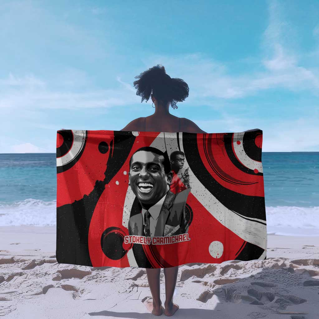 Stokely Carmichael Sarong Abstract Design Black Power Text Civil Rights Activist - Wonder Print Shop