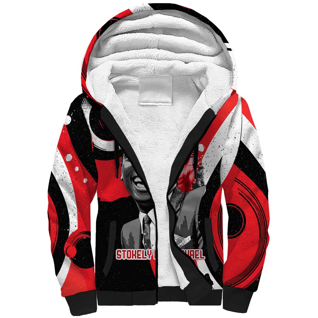 Stokely Carmichael Sherpa Hoodie Abstract Design Black Power Text Civil Rights Activist - Wonder Print Shop