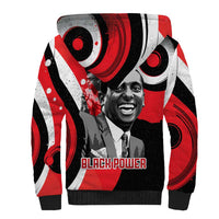 Stokely Carmichael Sherpa Hoodie Abstract Design Black Power Text Civil Rights Activist - Wonder Print Shop