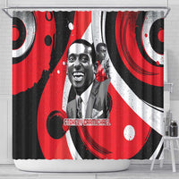 Stokely Carmichael Shower Curtain Abstract Design Black Power Text Civil Rights Activist - Wonder Print Shop