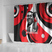 Stokely Carmichael Shower Curtain Abstract Design Black Power Text Civil Rights Activist - Wonder Print Shop