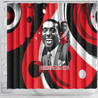 Stokely Carmichael Shower Curtain Abstract Design Black Power Text Civil Rights Activist - Wonder Print Shop
