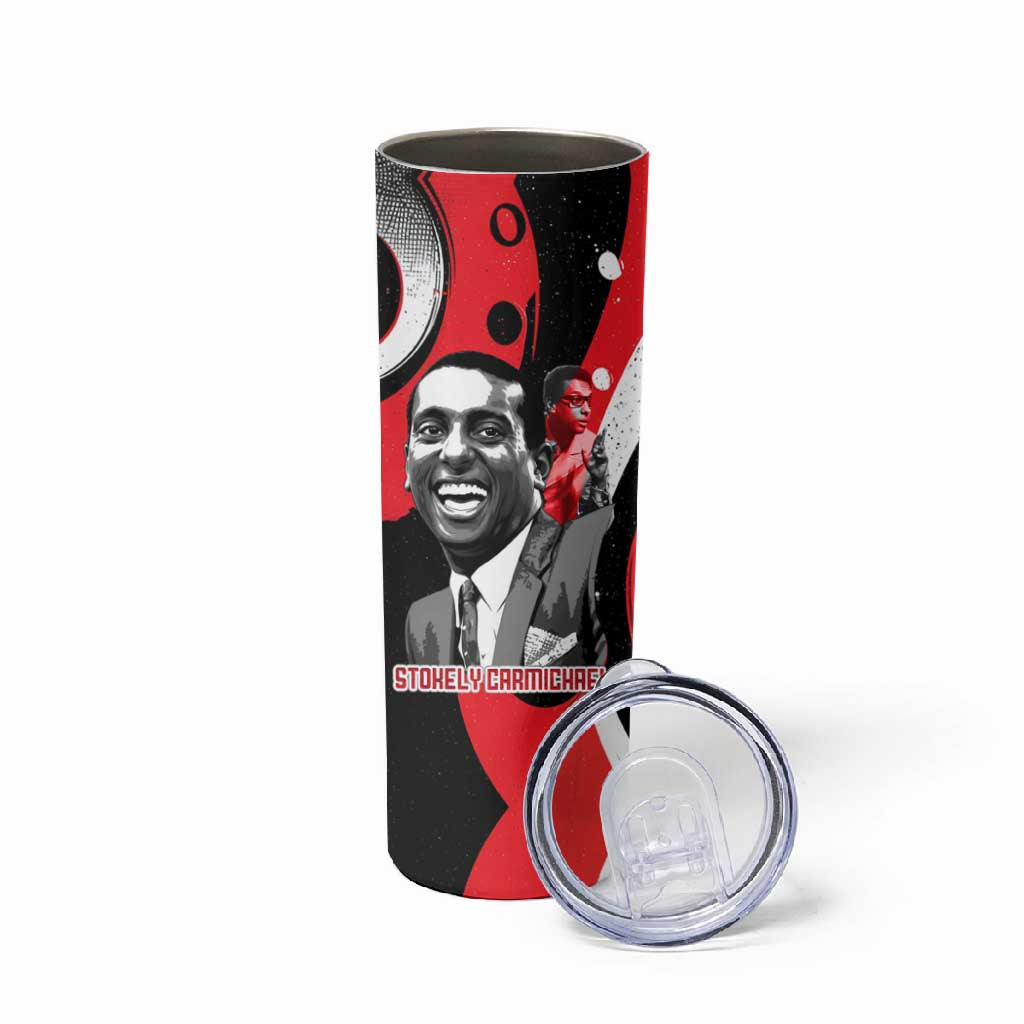 Stokely Carmichael Skinny Tumbler Abstract Design Black Power Text Civil Rights Activist - Wonder Print Shop