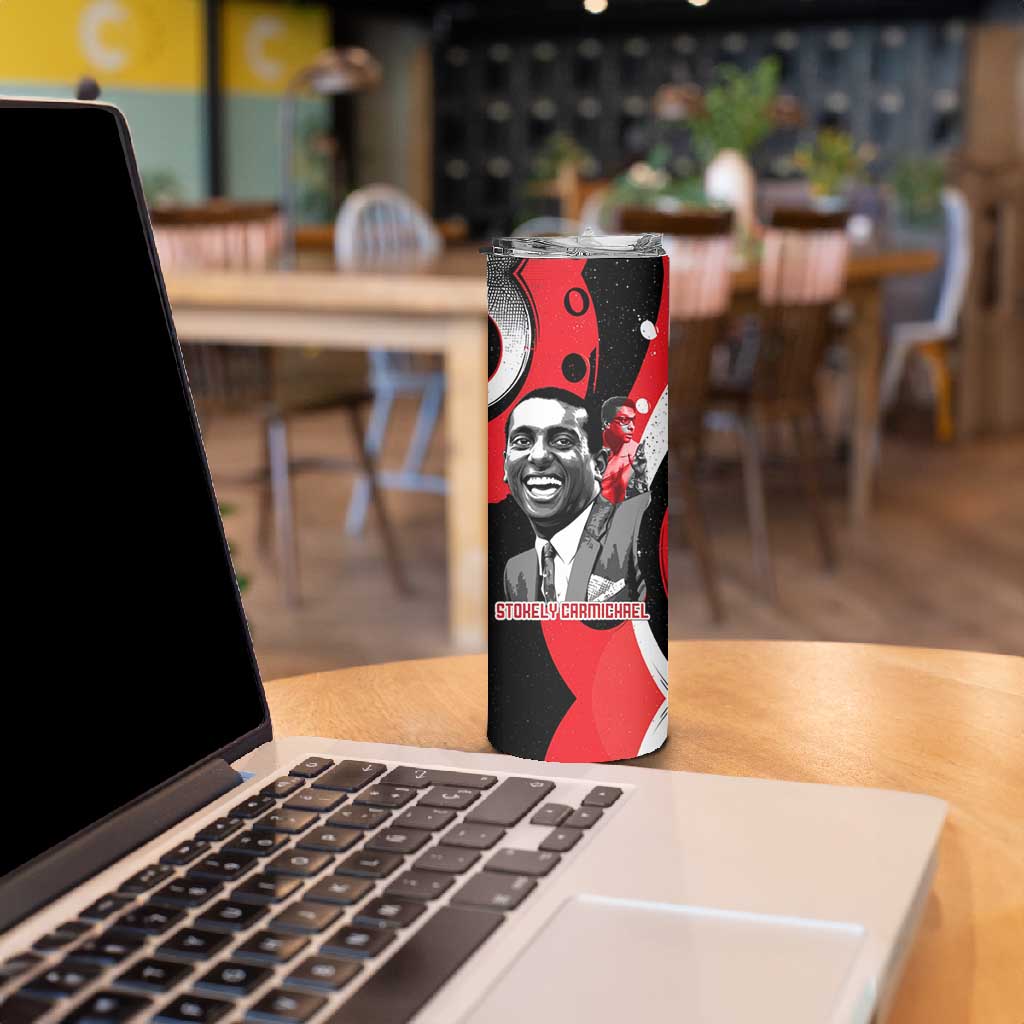 Stokely Carmichael Skinny Tumbler Abstract Design Black Power Text Civil Rights Activist - Wonder Print Shop