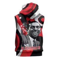 Stokely Carmichael Sleeveless Zip Hoodie Abstract Design Black Power Text Civil Rights Activist - Wonder Print Shop
