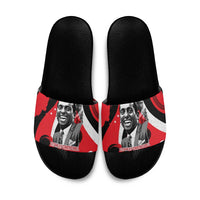 Stokely Carmichael Slide Sandals Abstract Design Black Power Text Civil Rights Activist - Wonder Print Shop