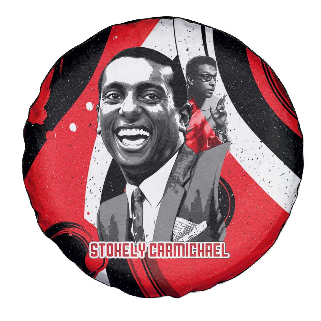 Stokely Carmichael Spare Tire Cover Abstract Design Black Power Text Civil Rights Activist - Wonder Print Shop