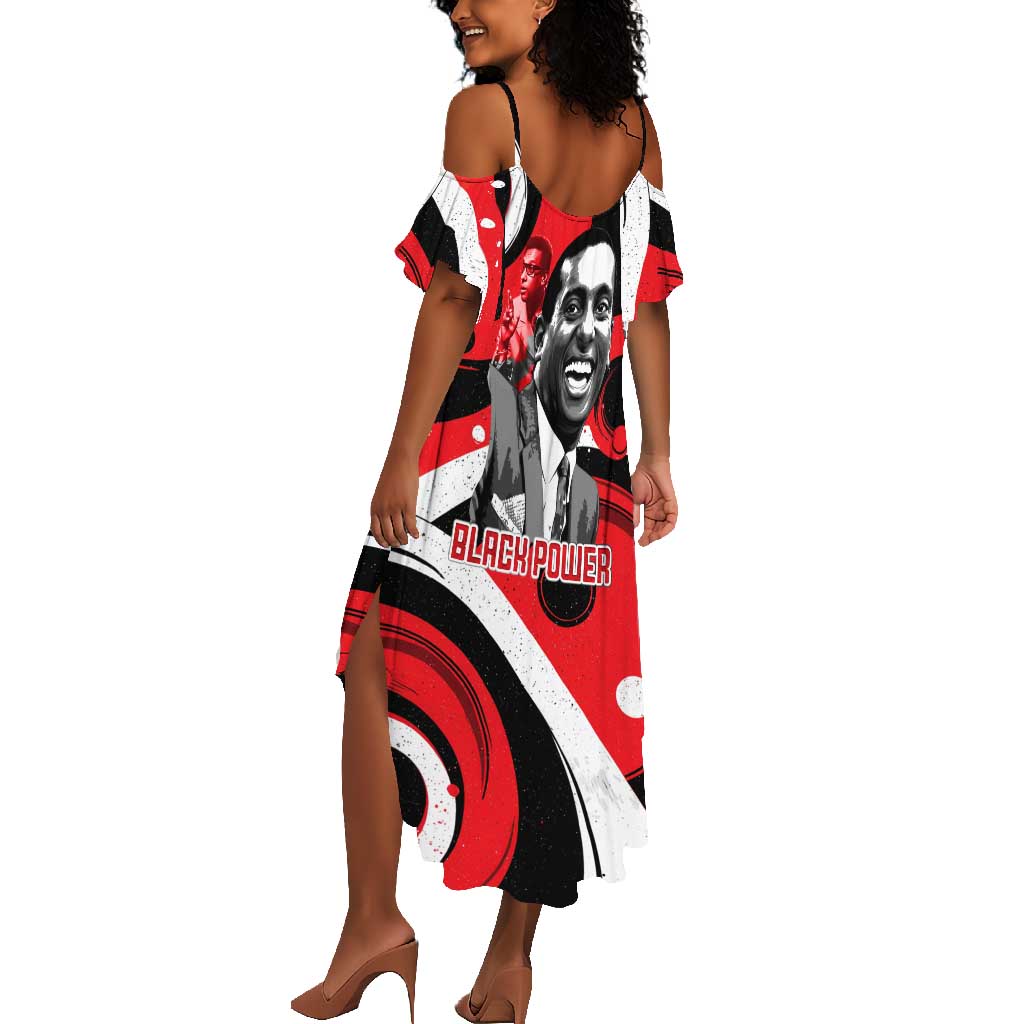 Stokely Carmichael Summer Maxi Dress Abstract Design Black Power Text Civil Rights Activist - Wonder Print Shop
