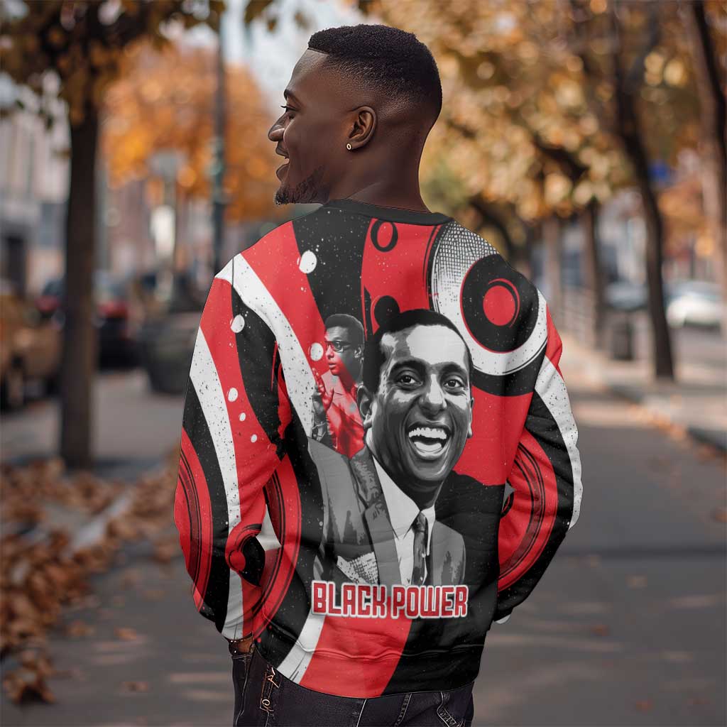 Stokely Carmichael Sweatshirt Abstract Design Black Power Text Civil Rights Activist - Wonder Print Shop