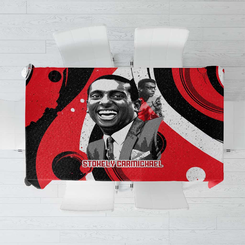 Stokely Carmichael Tablecloth Abstract Design Black Power Text Civil Rights Activist - Wonder Print Shop