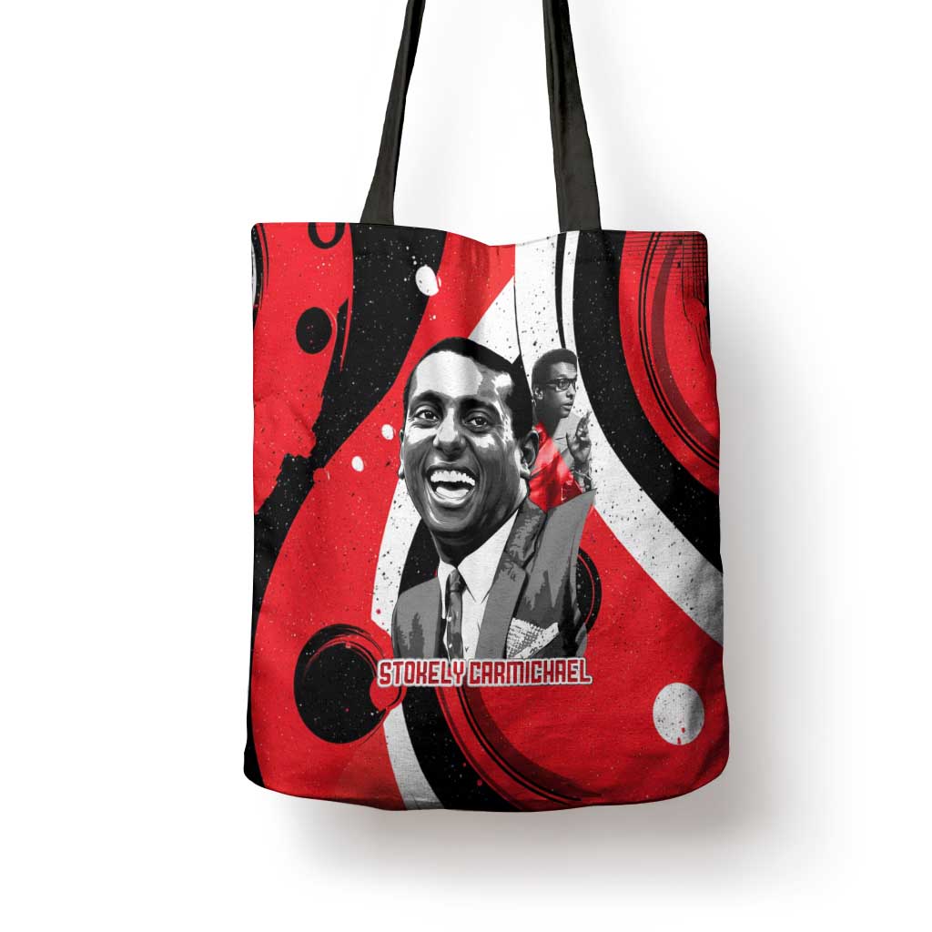 Stokely Carmichael Tote Bag Abstract Design Black Power Text Civil Rights Activist - Wonder Print Shop