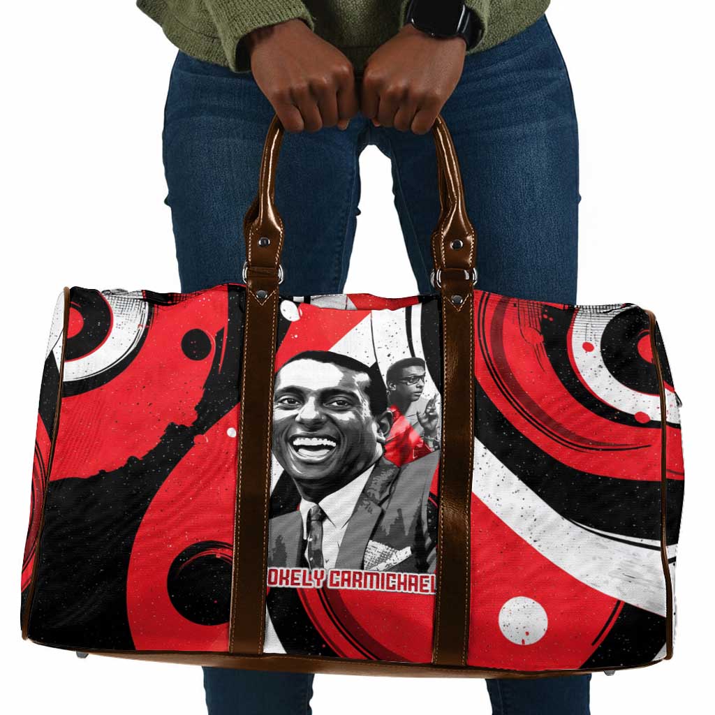 Stokely Carmichael Travel Bag Abstract Design Black Power Text Civil Rights Activist - Wonder Print Shop