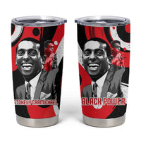 Stokely Carmichael Tumbler Cup Abstract Design Black Power Text Civil Rights Activist - Wonder Print Shop